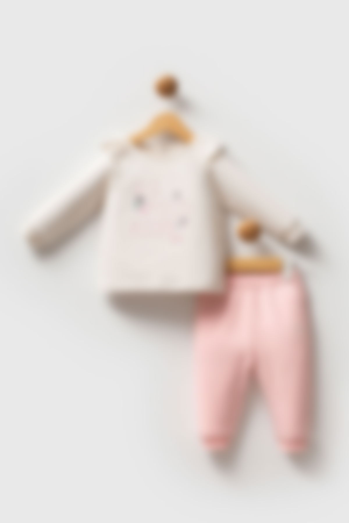U.S. Polo Assn - U.S. Polo Assn Kız Bebek Ekru Bebek Takımları