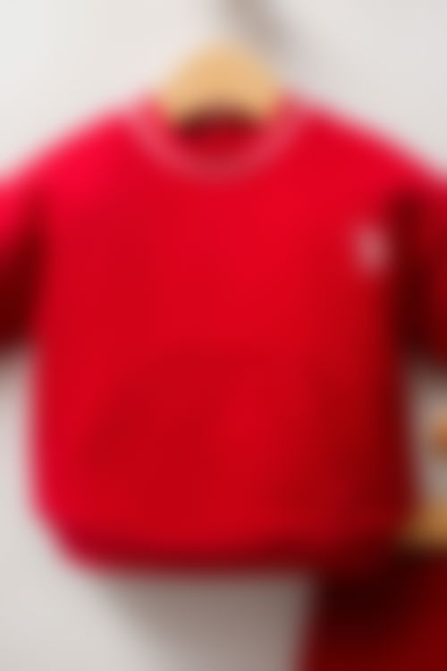 U.S. Polo Assn - U.S. Polo Assn Kız Bebek Kırmızı Bebek Takımları