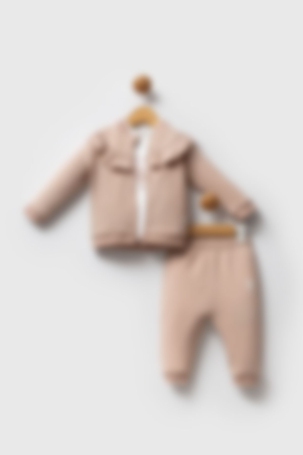U.S. Polo Assn - U.S. Polo Assn Kız Bebek Kahverengi Bebek Takımları