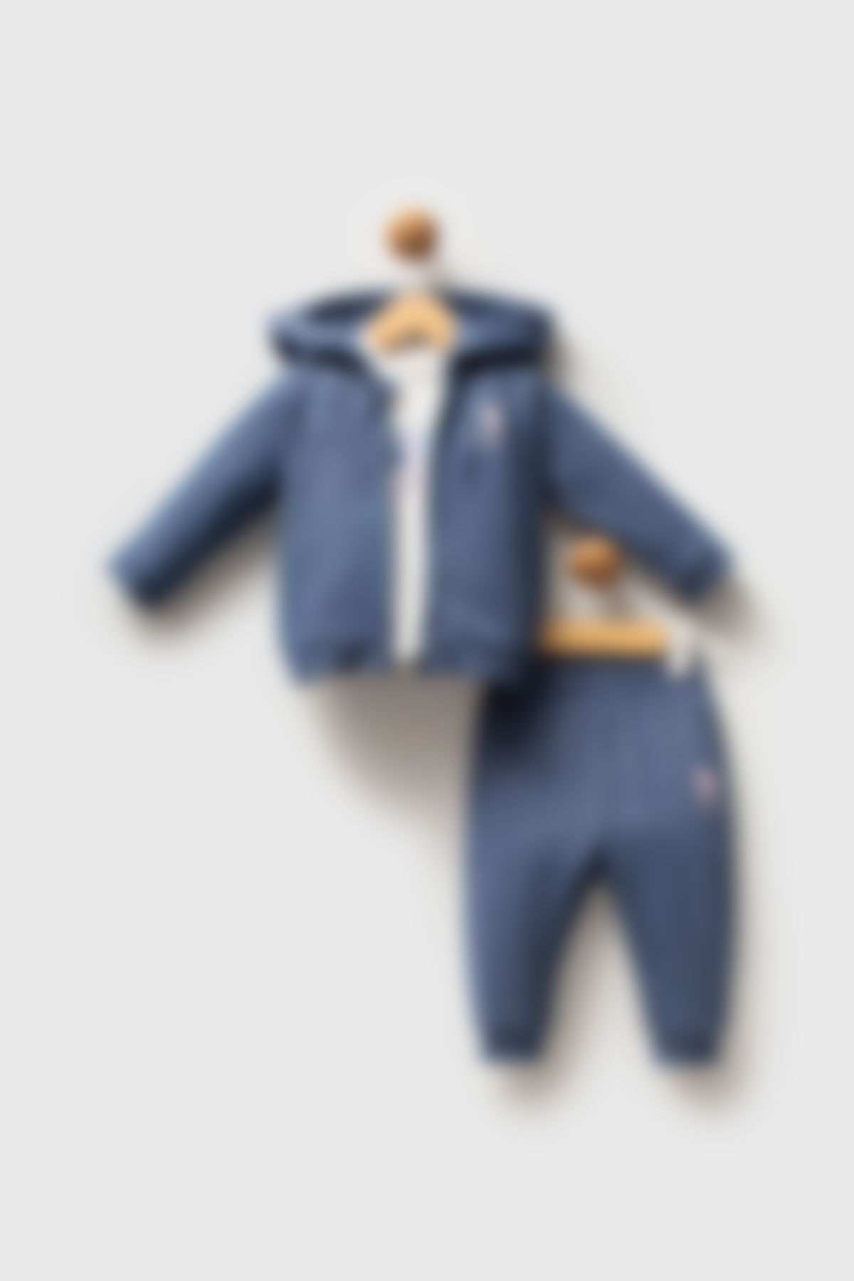 U.S. Polo Assn - U.S. Polo Assn Kız Bebek Mavi Bebek Takımları