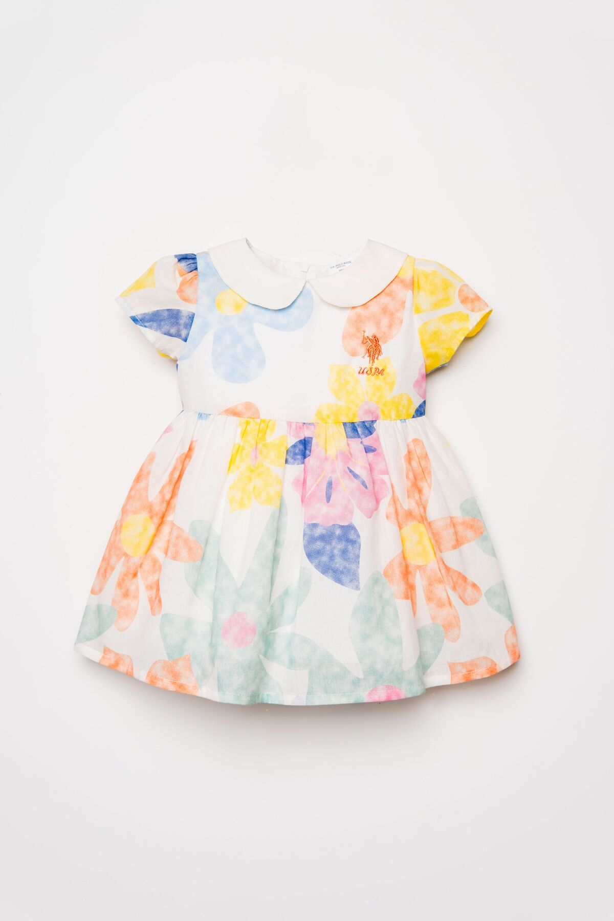 U.S. Polo Assn - U.S. Polo Assn. Kız Bebek Beyaz Elbise