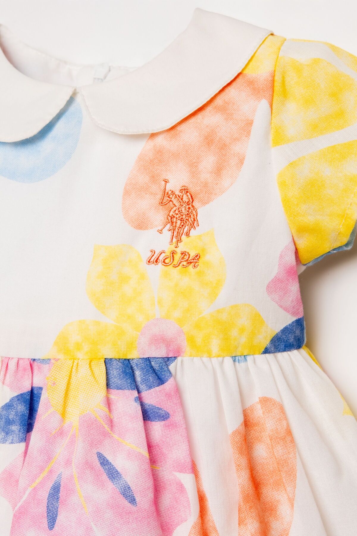 U.S. Polo Assn - U.S. Polo Assn. Kız Bebek Beyaz Elbise (1)