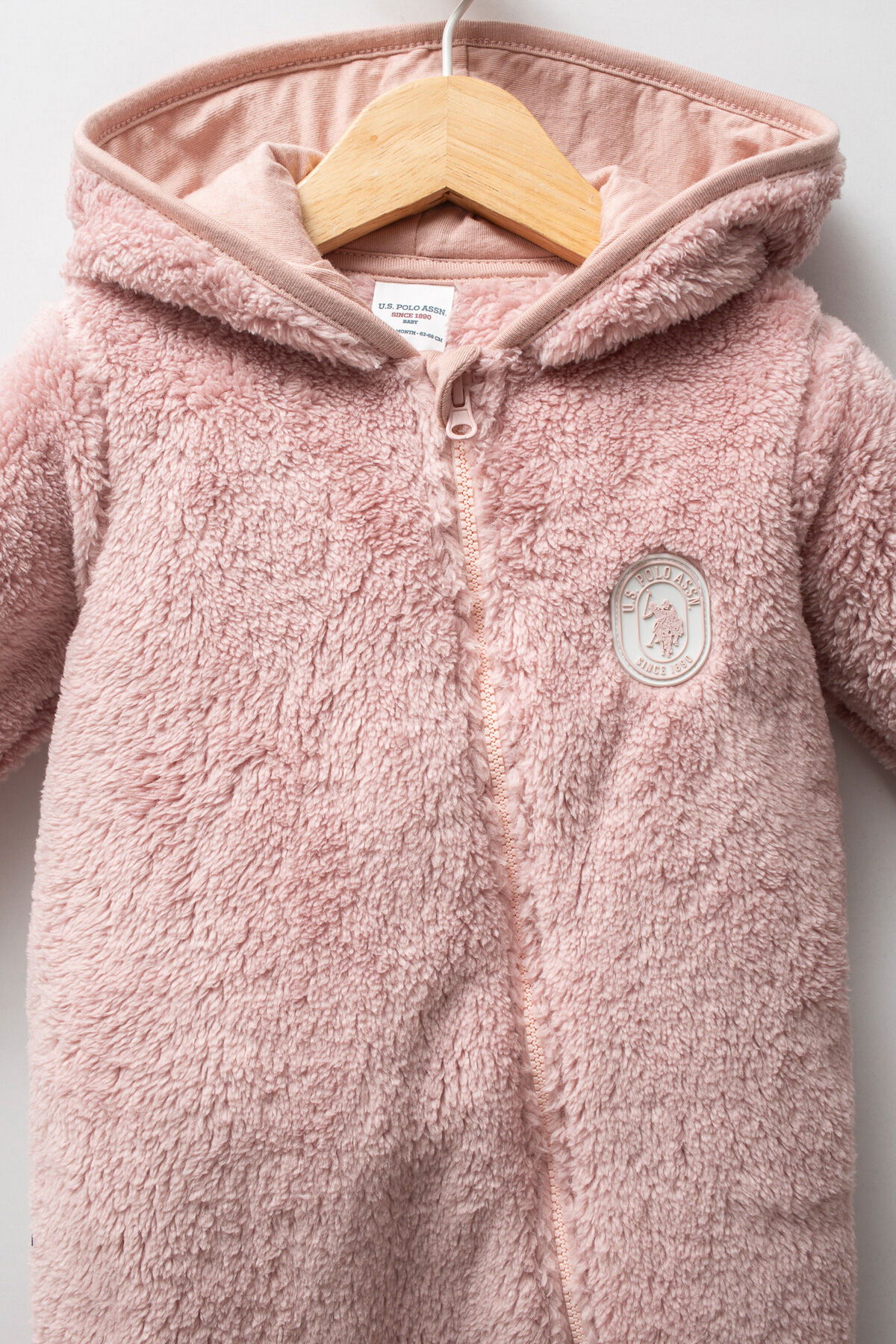 U.S. Polo Assn - U.S Polo Assn Kız Bebek Pembe Tulum (1)