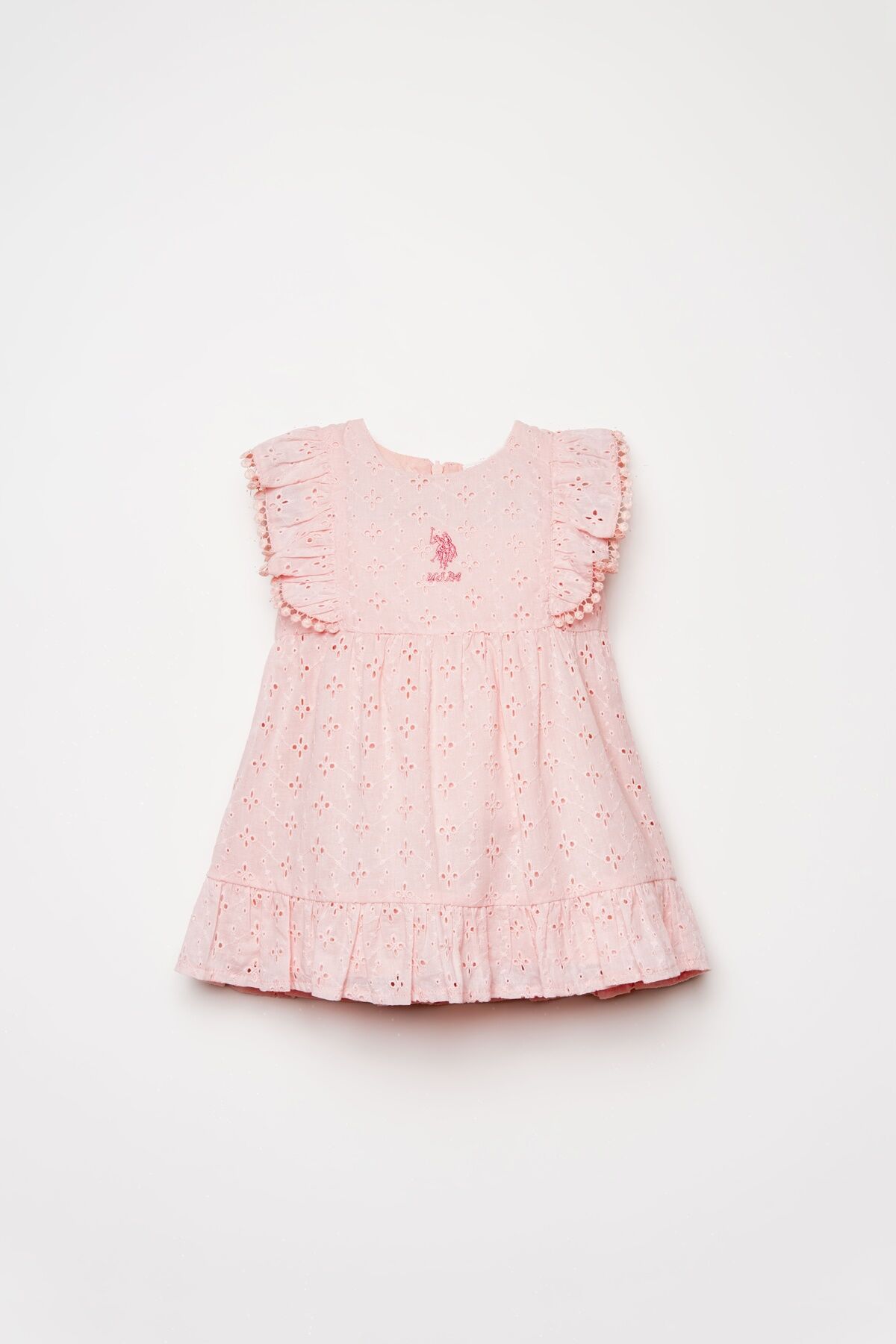 U.S. Polo Assn - U.S. Polo Assn. Kız Bebek Pembe Elbise