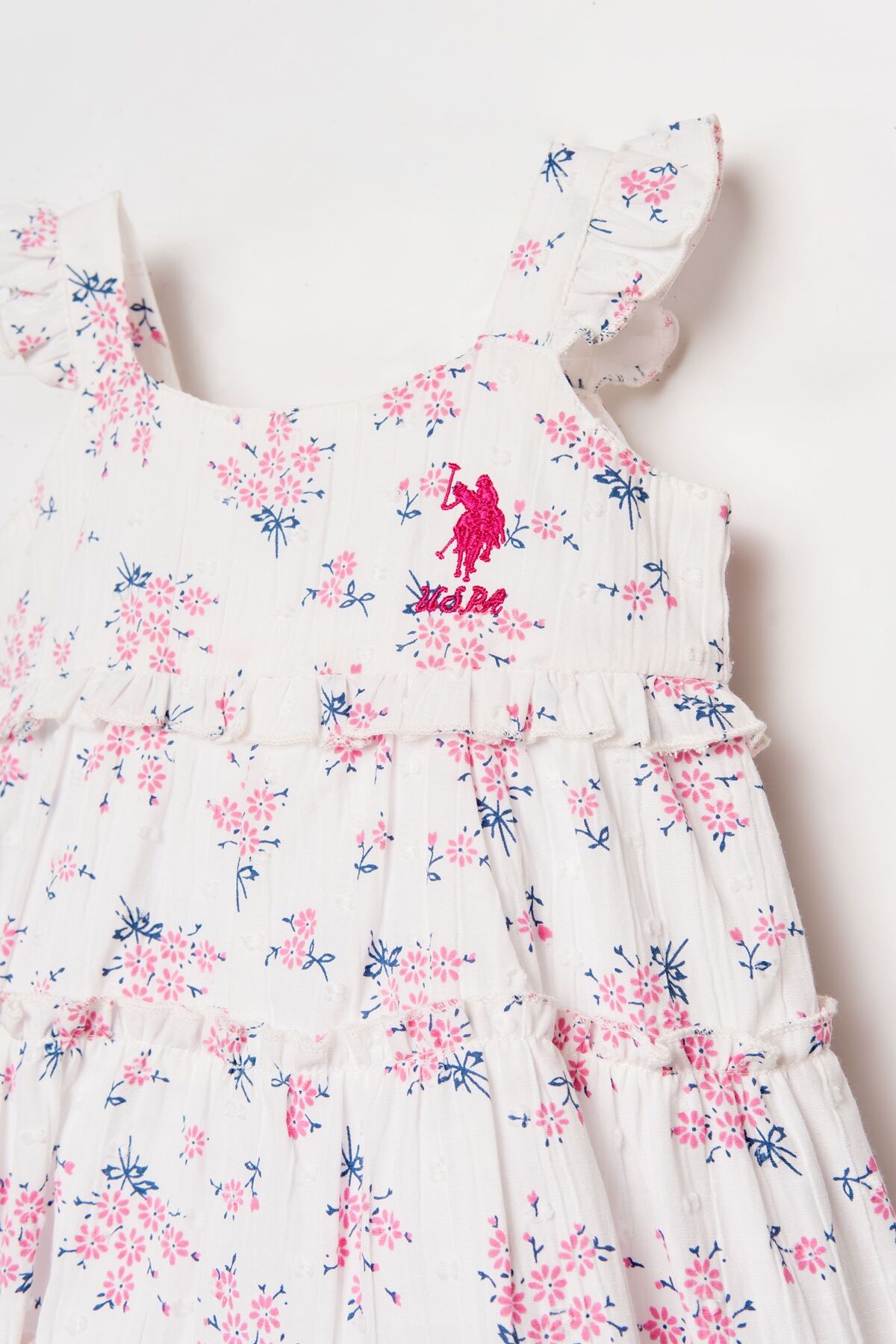 U.S. Polo Assn - U.S. Polo Assn. Kız Bebek Pembe Elbise (1)