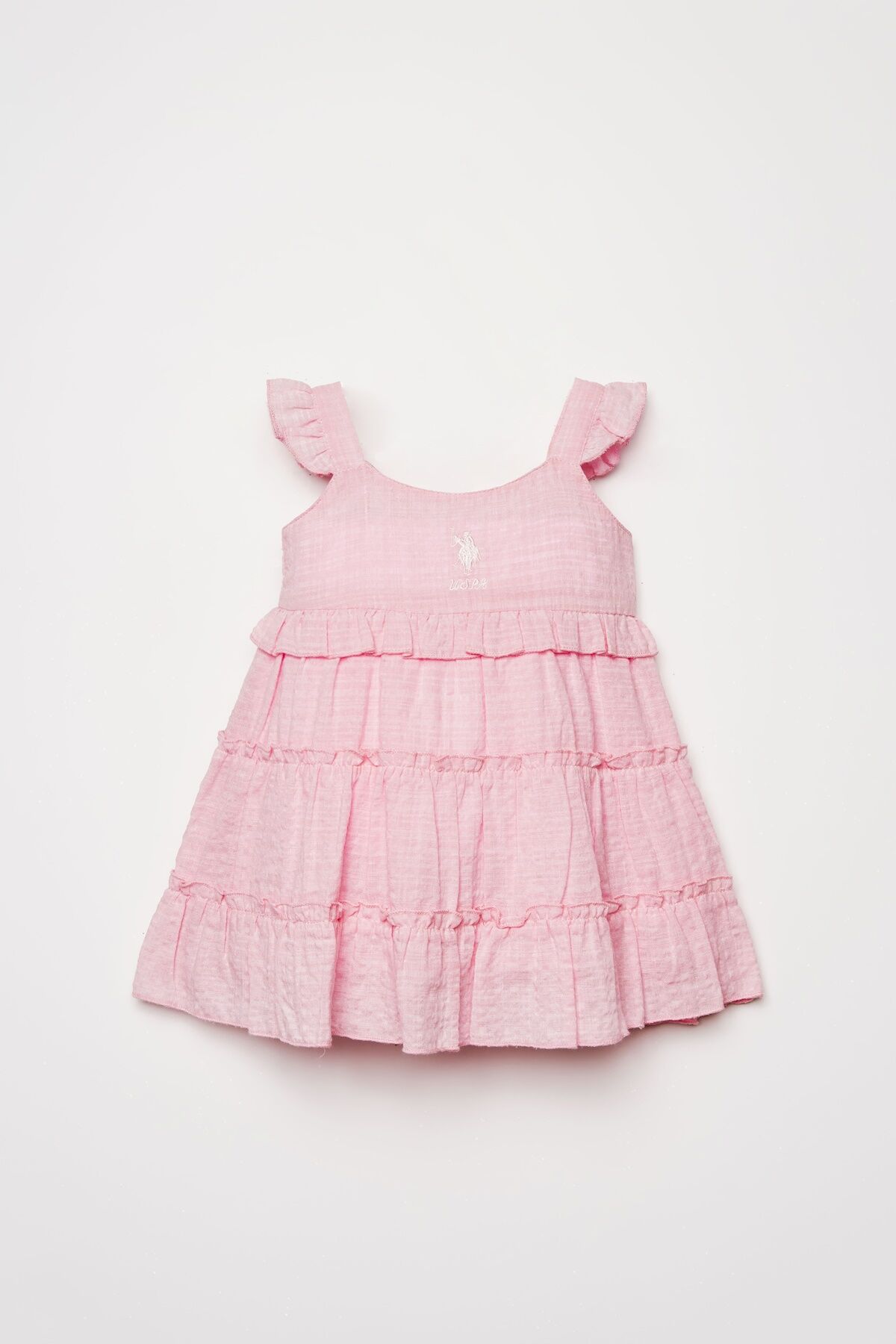 U.S. Polo Assn - U.S. Polo Assn. Kız Bebek Pembe Elbise