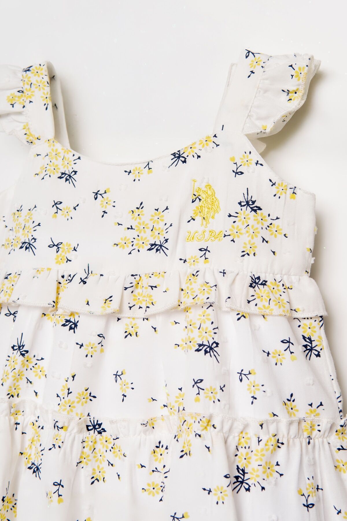 U.S. Polo Assn - U.S. Polo Assn. Kız Bebek Sarı Elbise (1)