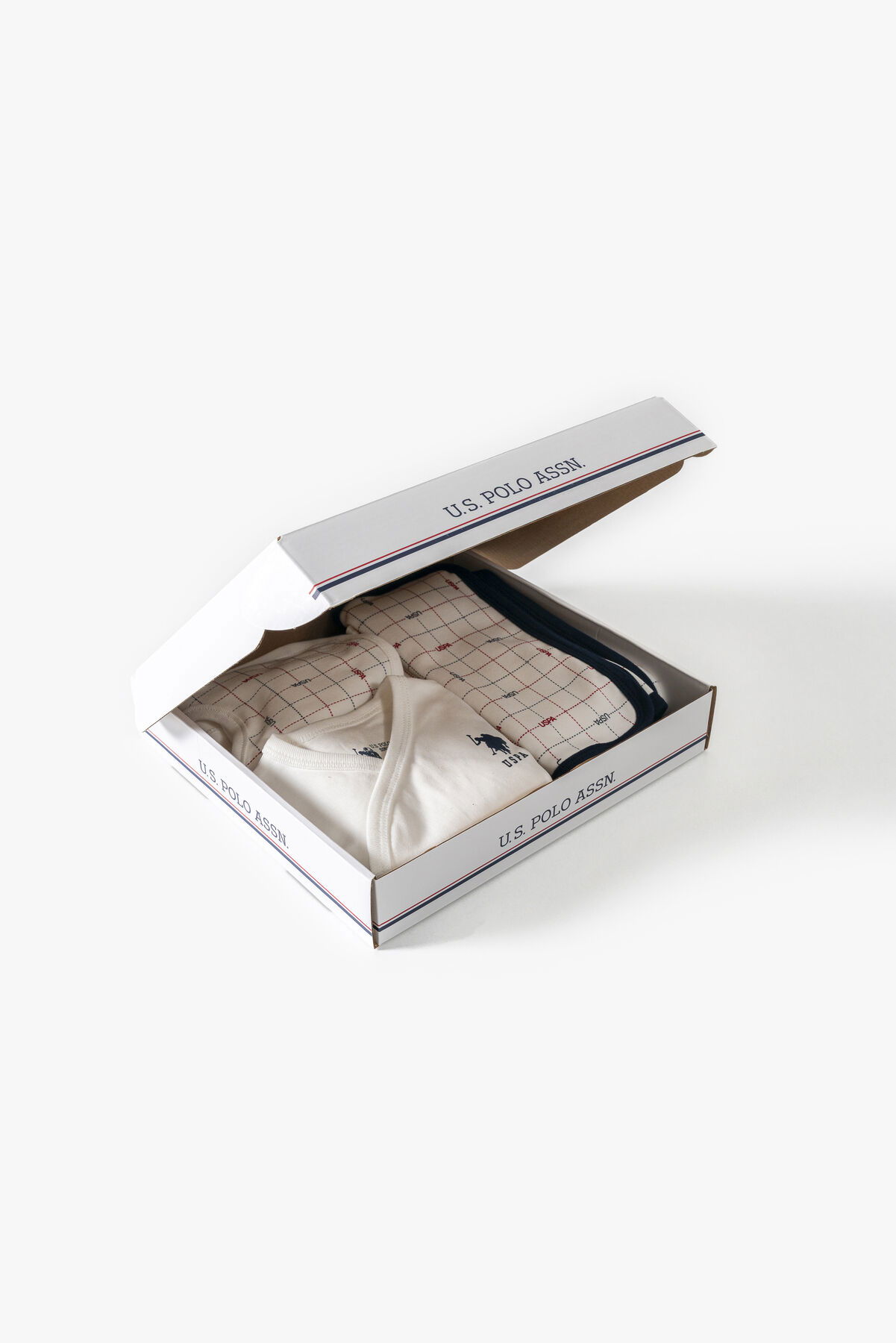 U.S. Polo Assn - U.S. Polo Assn Erkek Bebek Beyaz 10'lu Hastane Çıkışı (1)