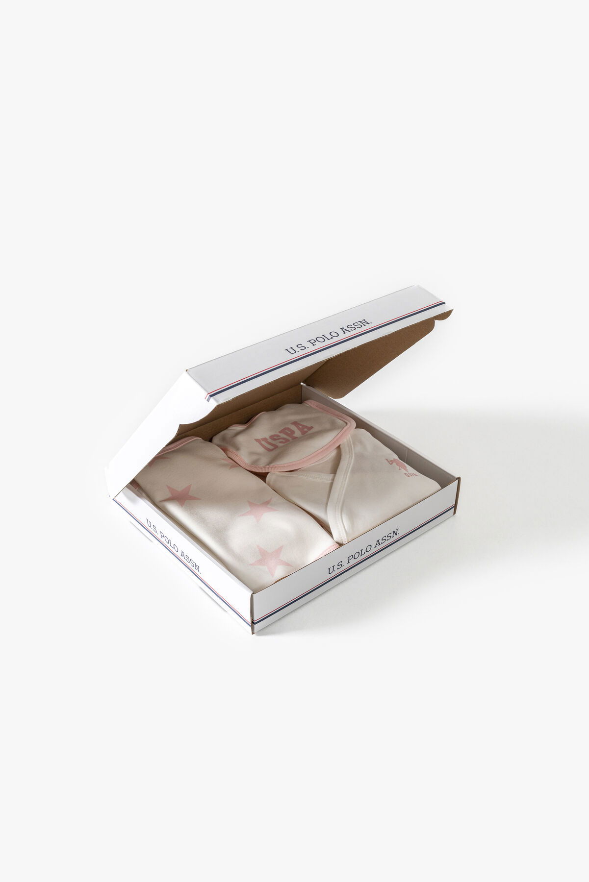 U.S. Polo Assn - U.S. Polo Assn Kız Bebek Beyaz 10'lu Hastane Çıkışı (1)