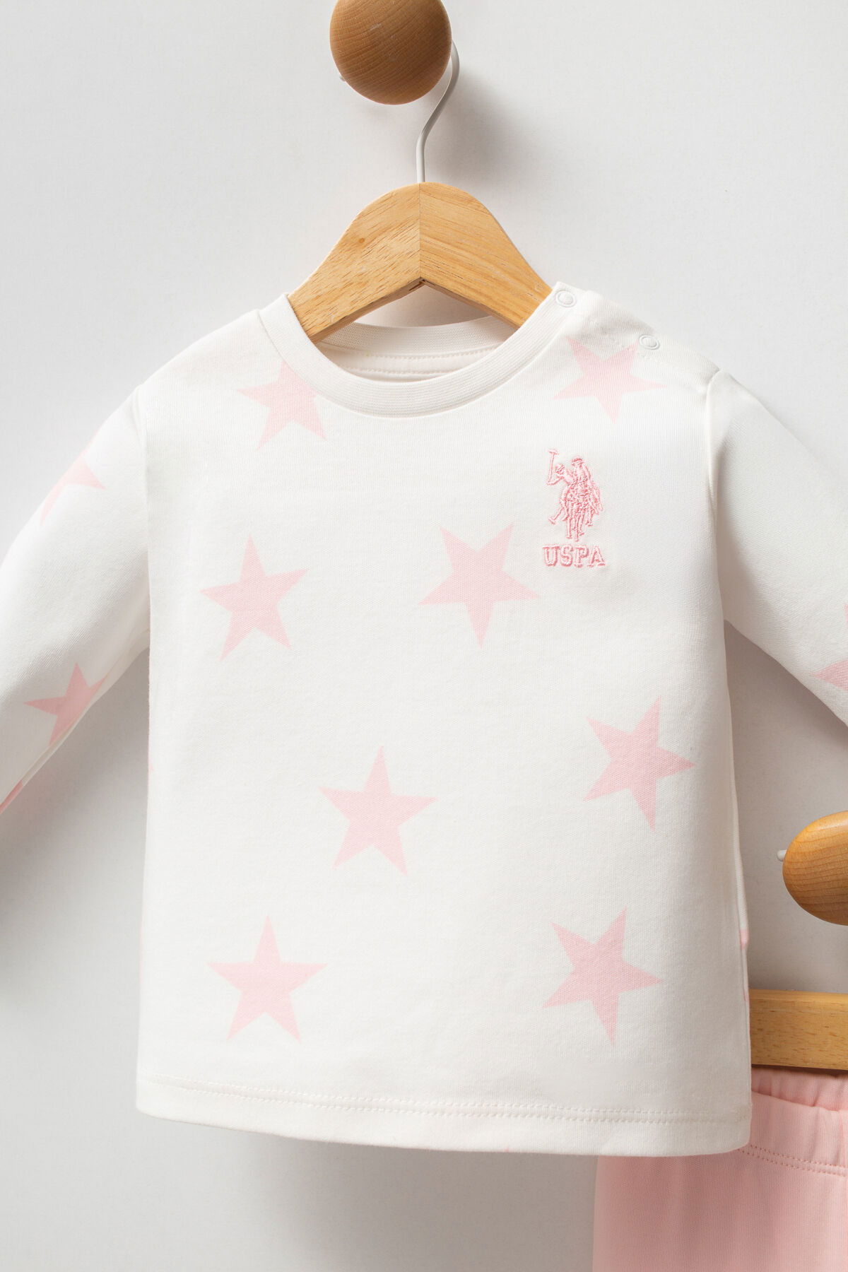 U.S. Polo Assn - U.S. Polo Assn Kız Bebek Beyaz Bebek Takımları (1)