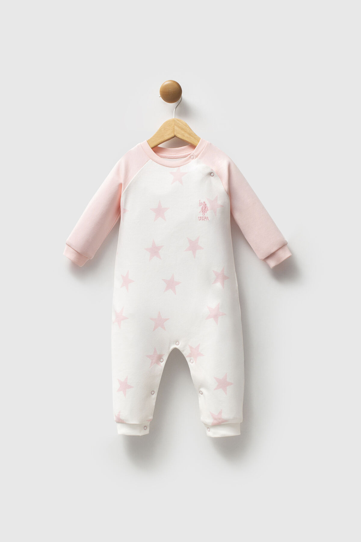 U.S. Polo Assn - U.S. Polo Assn Kız Bebek Beyaz Tulum