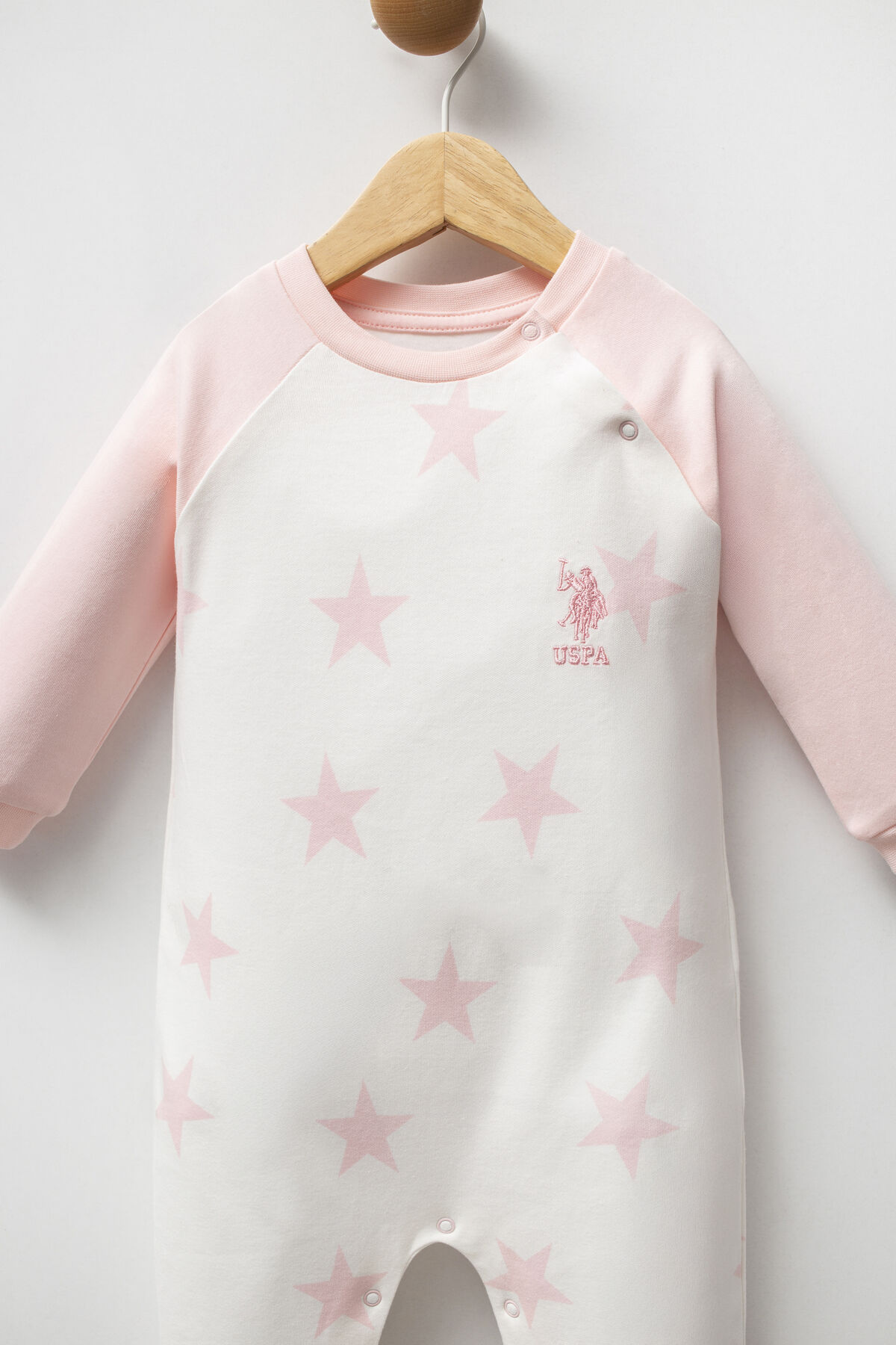 U.S. Polo Assn - U.S. Polo Assn Kız Bebek Beyaz Tulum (1)