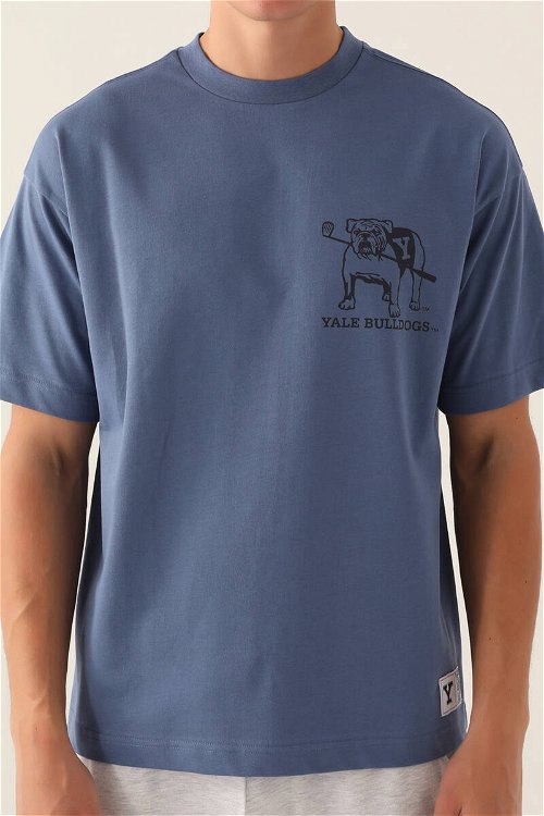 Yale Buldogs İndigo Erkek T-Shirt
